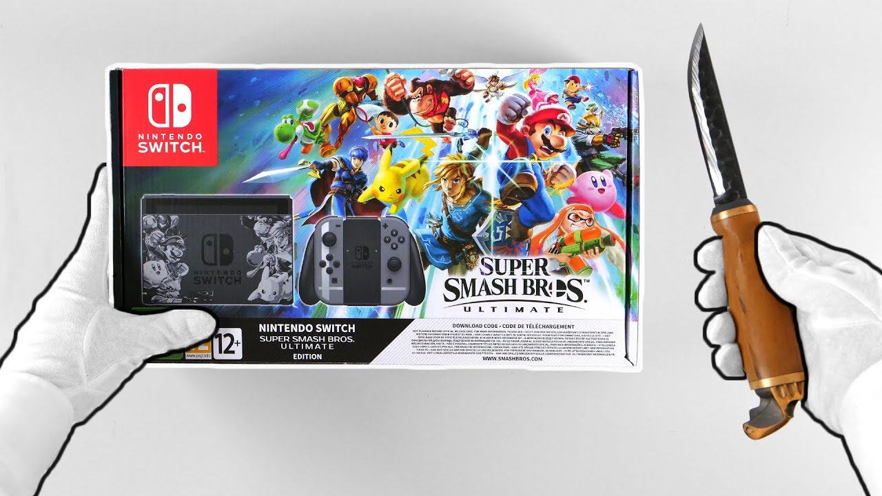 Super Smash Bros Ultimate Nintendo Switch Console Unboxing Limited Edition Bundle Nintendo Tv 